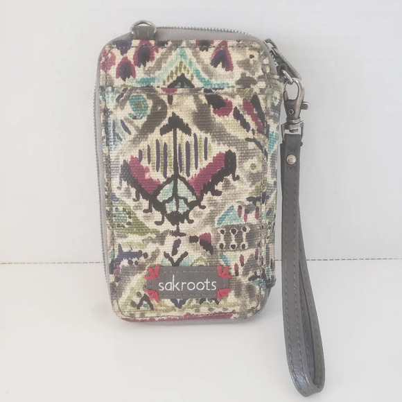 Sakroots Artist Circle Floral Multi-colored Small IPhone Wallet Wristlet. - Picture 2 of 8